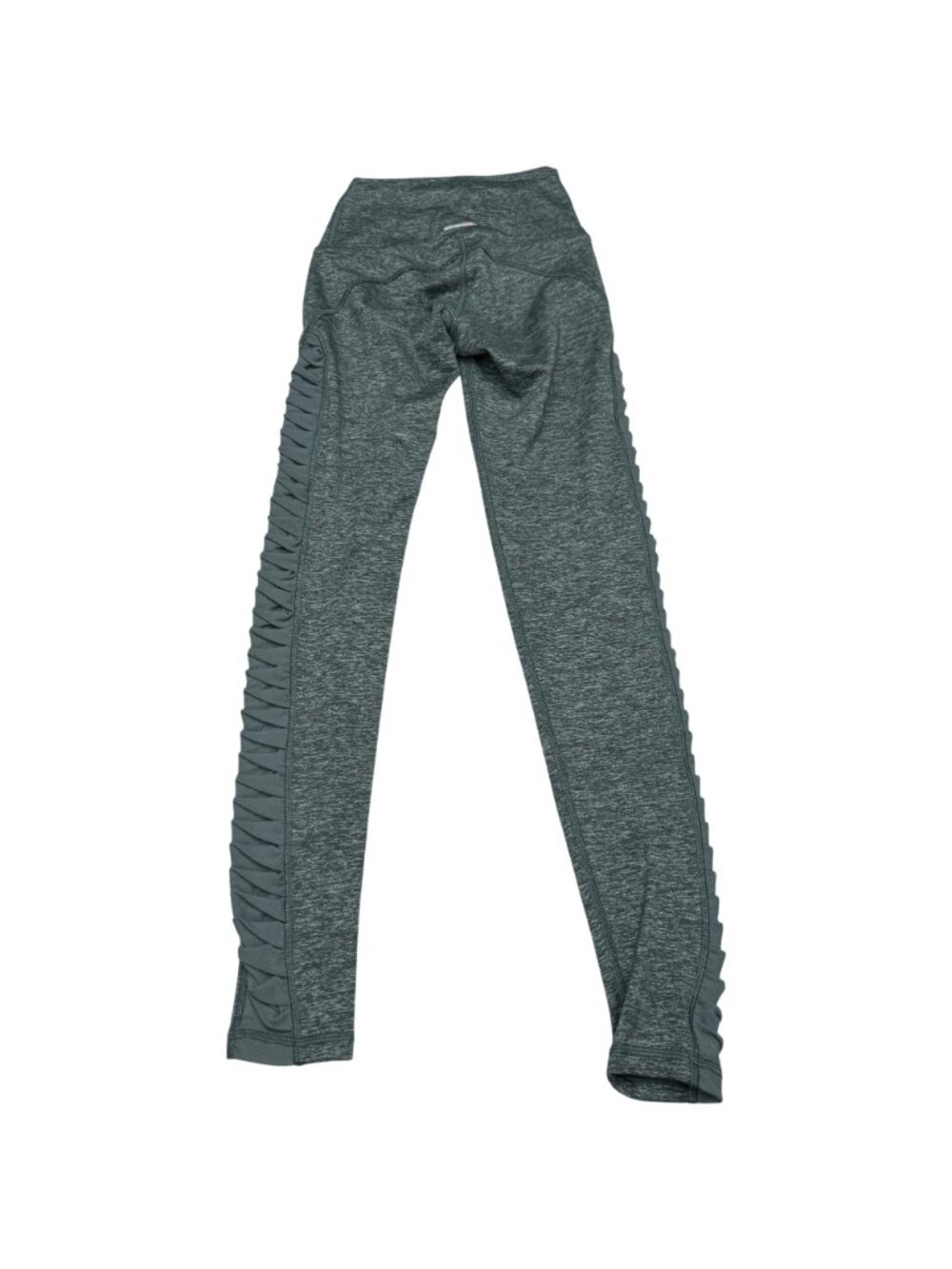 Aerie Chill Play Move High-Rise Legging Green Ruched Sheer Vertical Side XS - Picture 2 of 9